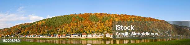 Village Of Postelwitz Along The Elbe River In Autumn Stock Photo - Download Image Now