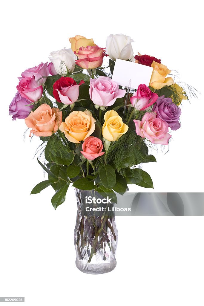 Bouquet of Roses  Vase Stock Photo