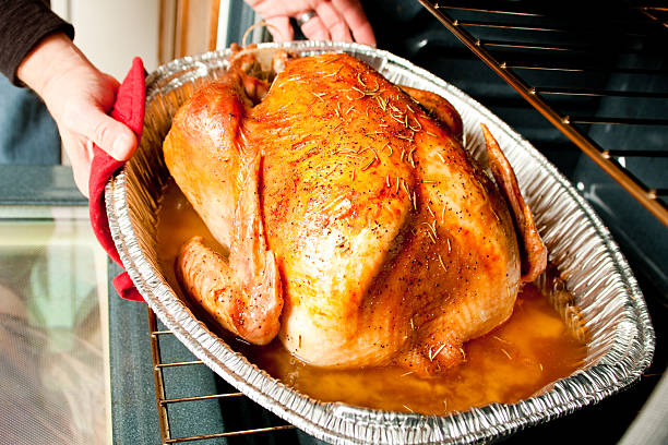 istock Thanksgiving Day Turkey in Oven 182210397