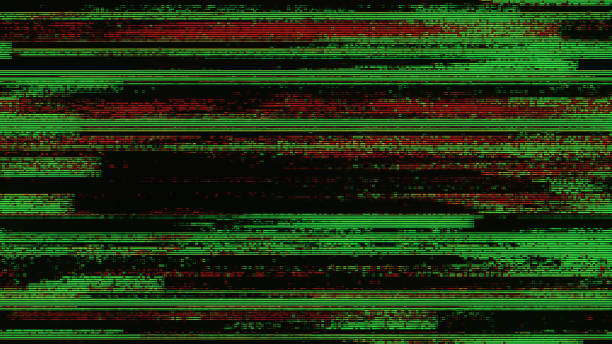 istock Glitch noise static television VFX pack. Visual video effects stripes background, CRT tv screen no signal glitch effect 1822105268