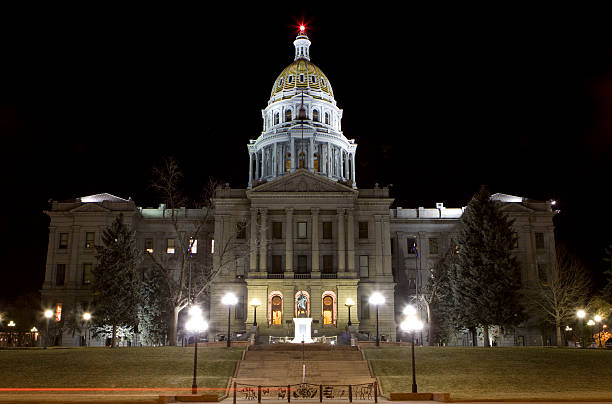 istock Denver Colorado State Capitol Building at Night 182211017