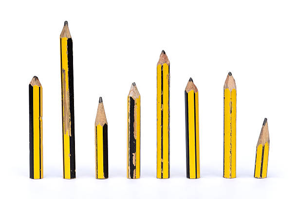 Abstract shot of coloured pencils