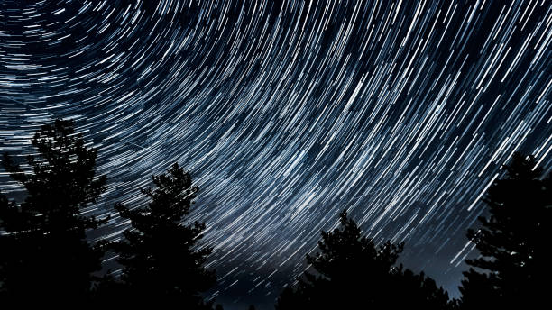 istock Star trails in the night sky 1822111736