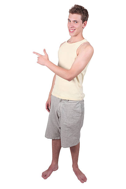 istock Isolated Casual Male Pointing 182211584