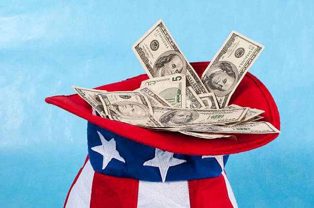 Uncle Sam's Money stock photo