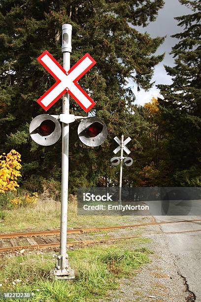Railroad Crossing Stock Photo - Download Image Now - British Columbia, Canada, Crossing Sign