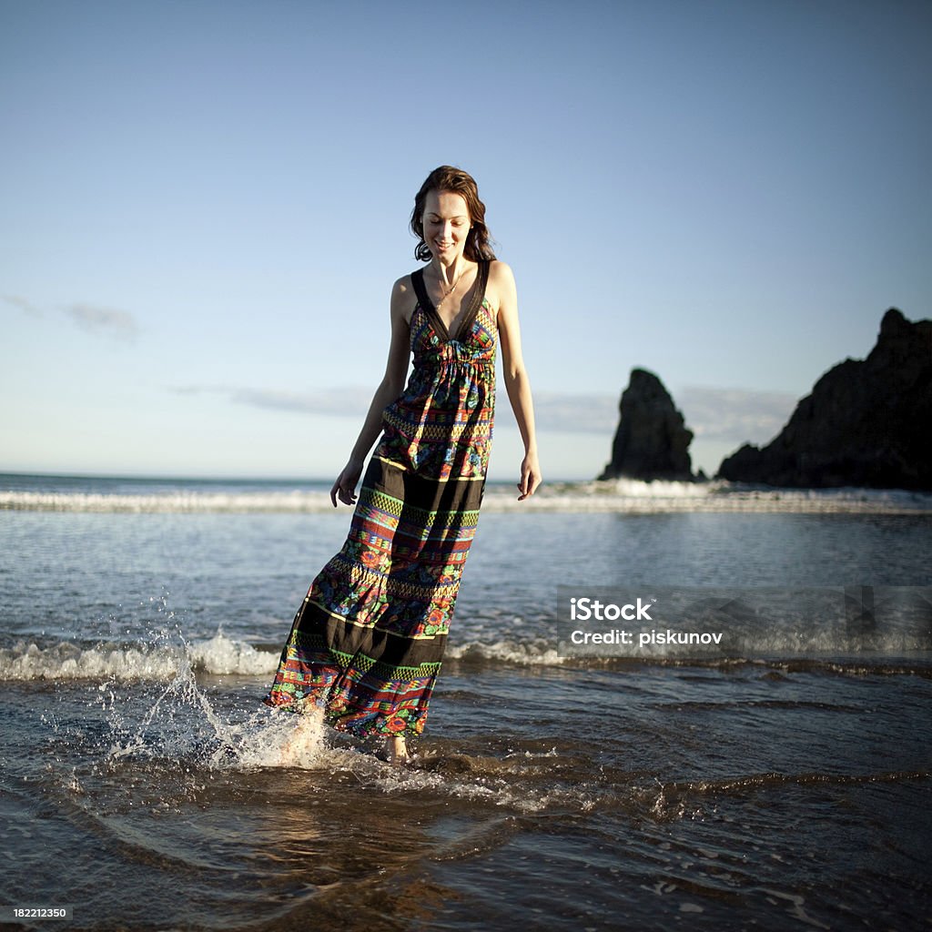 Liza summer portraits "Series of shots taken in New Zealand, Castlepoint at sunset" 20-24 Years Stock Photo