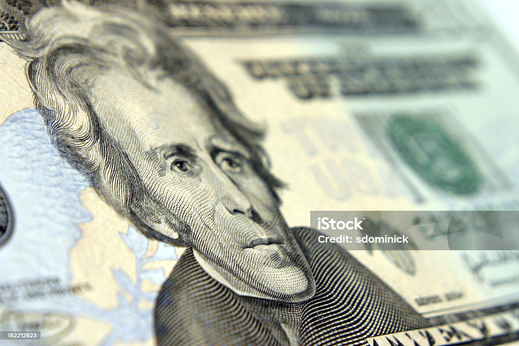Andrew Jackson 20 달러 지폐 - 로열티 프리 20달러 지폐-미국 지폐 통화 스톡 사진