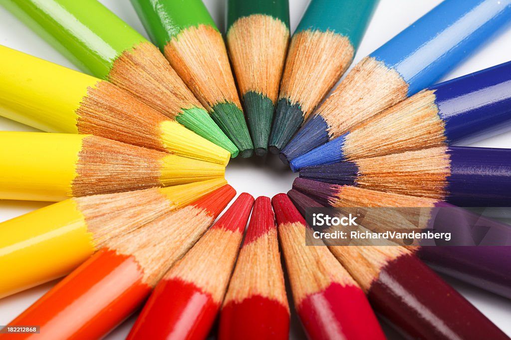 Rueda lápiz de colores - Foto de stock de Rueda de colores libre de derechos