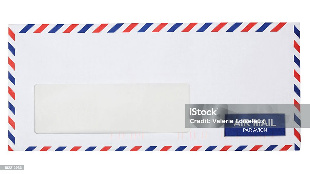 envelope de correio aéreo - Foto de stock de Azul royalty-free