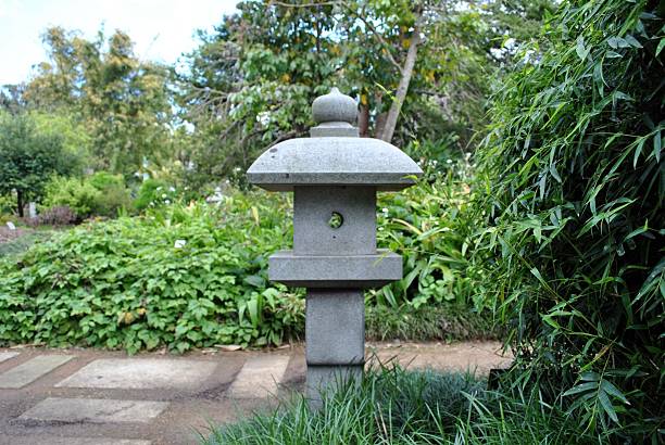Cтоковое фото Японский сад фонарь