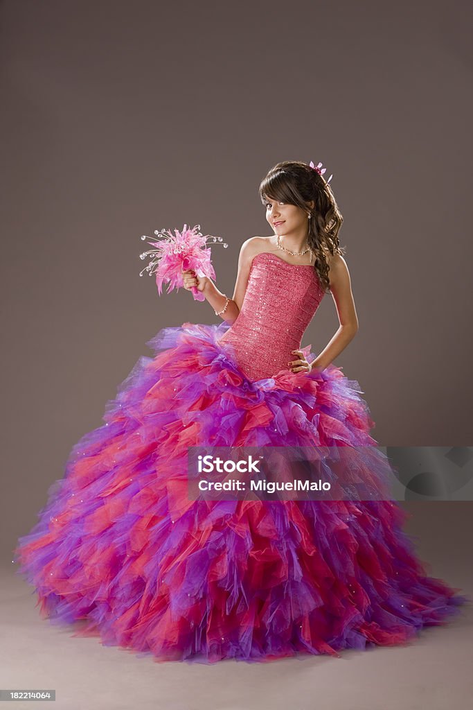 Quinceanera QuinceaAera sweet sixteen teenager 16-17 Years Stock Photo