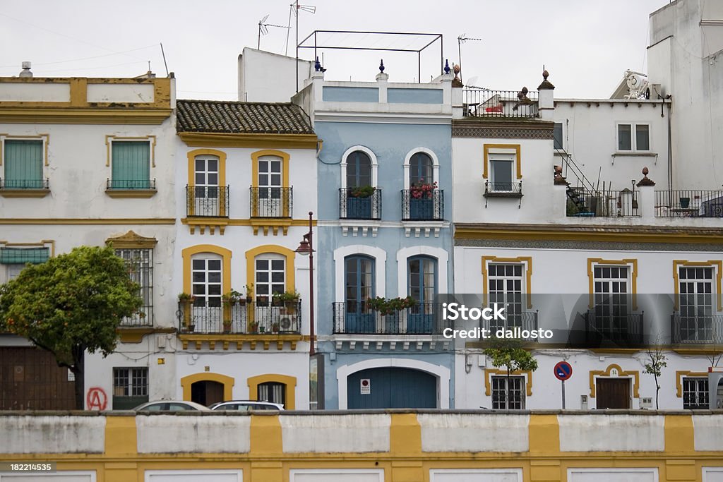 Triana casas em Sevilha - Foto de stock de Andaluzia royalty-free