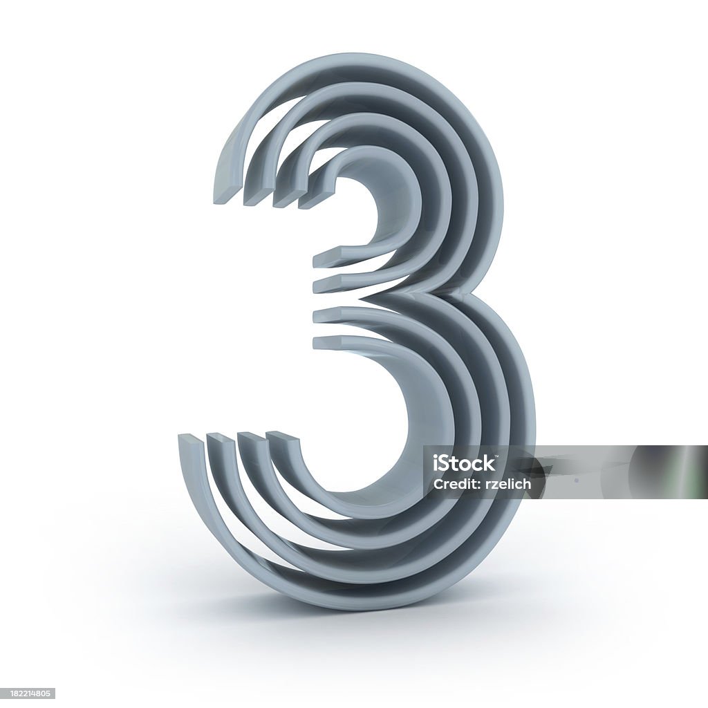 Number 3 "3d render, font was made by me" Number Stock Photo