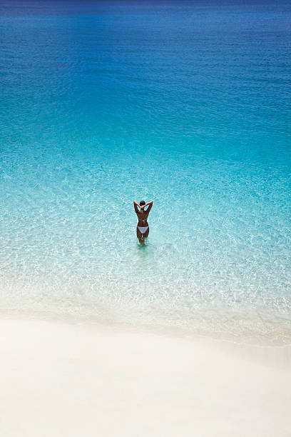 istock woman in the Caribbean waters 182214870