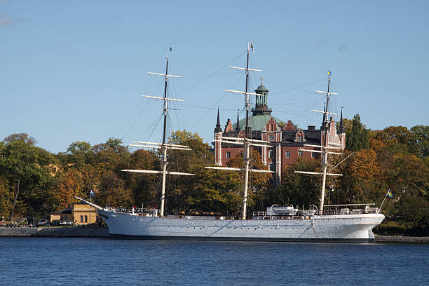 istock Tall ship in the harbour of Stockholm 182214949