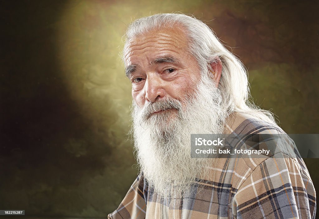 white beard old man Old man portraid in studio Human Face Stock Photo