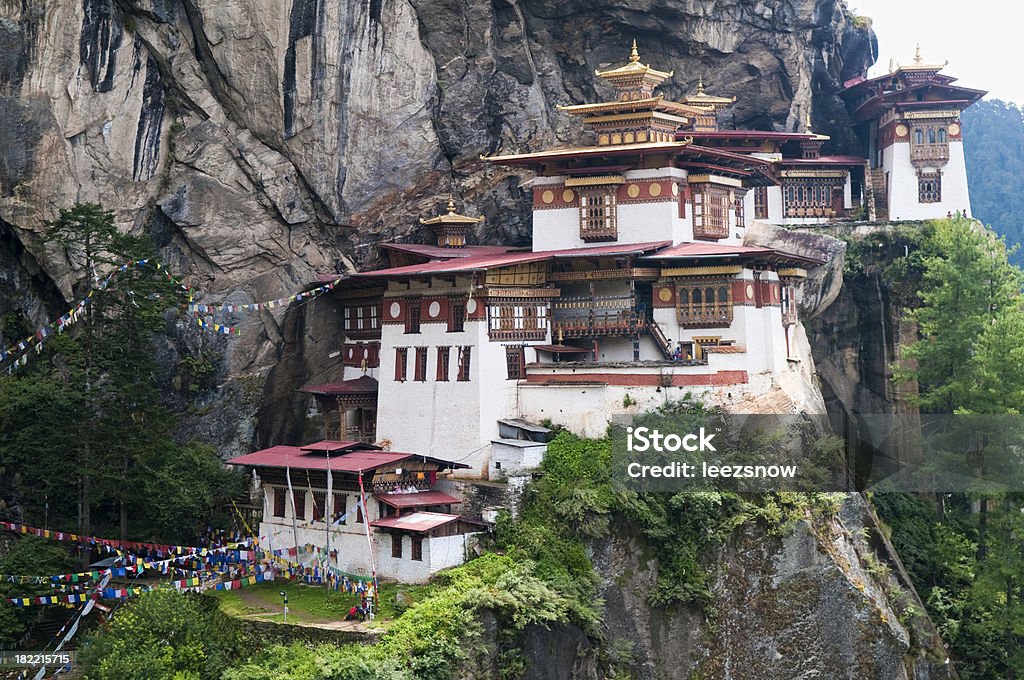 Kloster in der Tigerhöhle in Bhutan - Lizenzfrei Architektur Stock-Foto