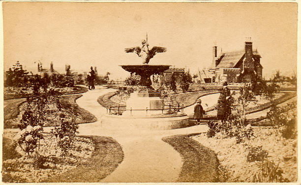 istock Victorian Old Photograph of a Public Park 182215963