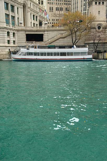 istock Chicago River Tour Boat 182216453
