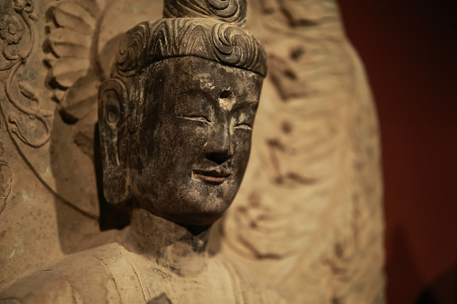 Face of an ancient asian womanROME S.P.Q.R. Lightbox:
