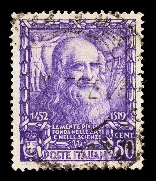 istock Italy Leondaro Da Vinci postage stamp 182216721