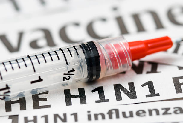 istock H1N1 Flu Shot, Vaccination headlines (red syringe) - II 182216993