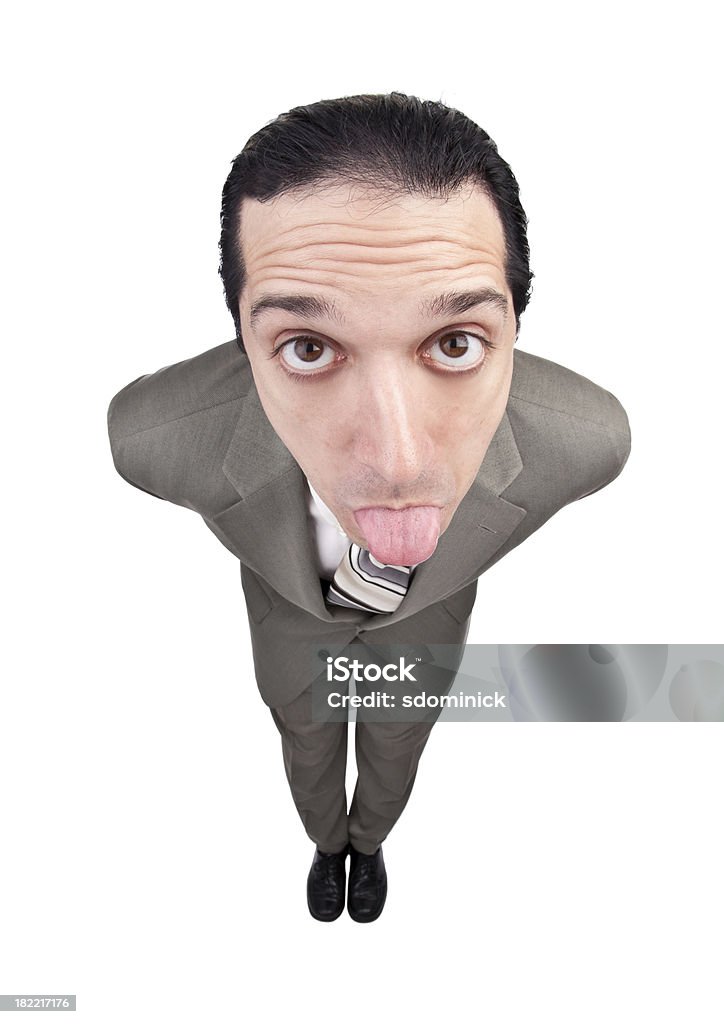 Empresário saindo sua língua - Foto de stock de Face Humana royalty-free