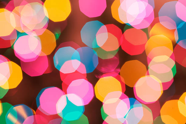 lens blured Christmas lights
