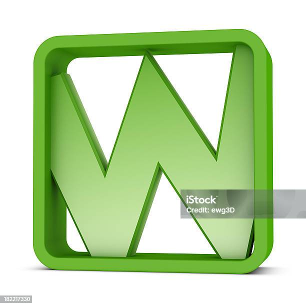 Letter W Stock Photo - Download Image Now - Abstract, Alphabet, Border - Frame
