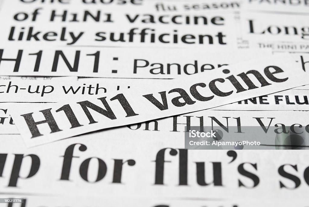 H1N1 flu headlines (pandemic and vaccine) - II  Beauty Stock Photo