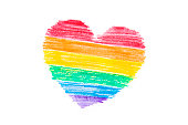 Rainbow Heart Drawing