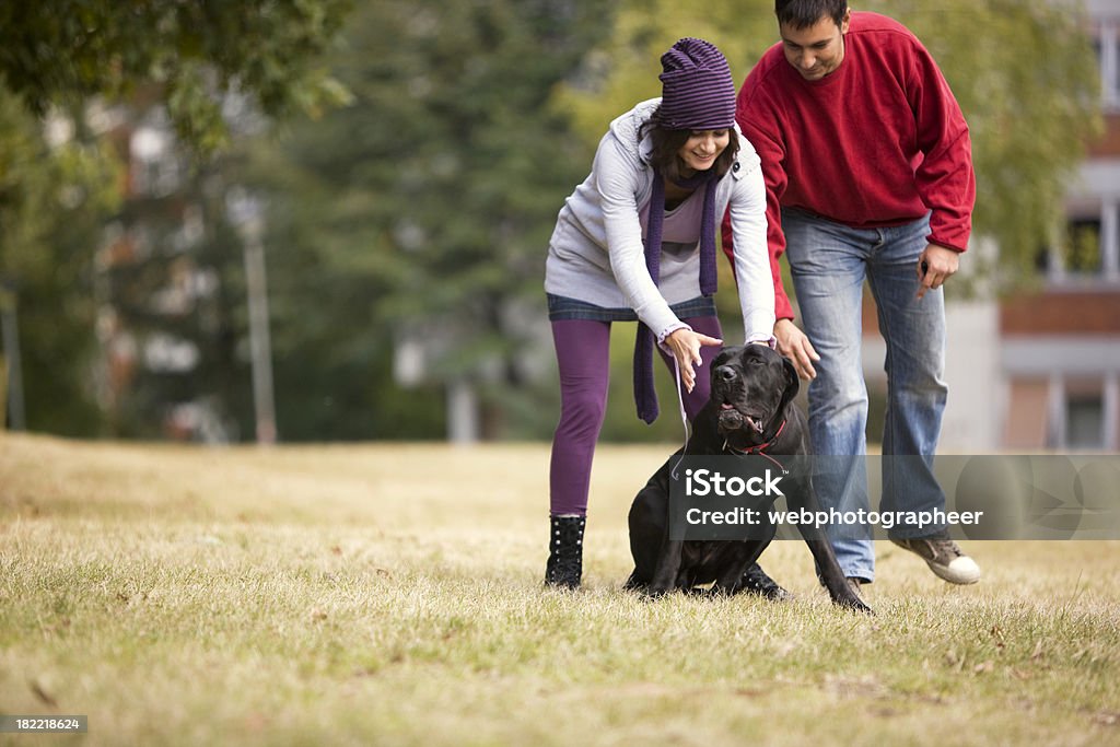 Couple avec chien - Photo de Activité libre de droits