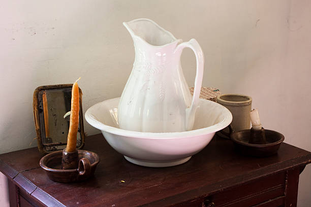 istock Old Country Wash Basin and Water Pitcher 182218729