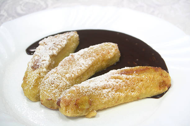Fried Bananas with chocolate sauce