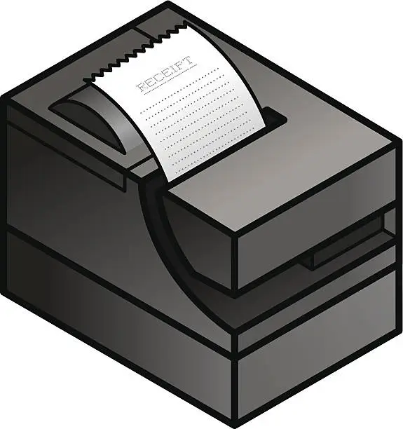 Vector illustration of POS Terminal Printer