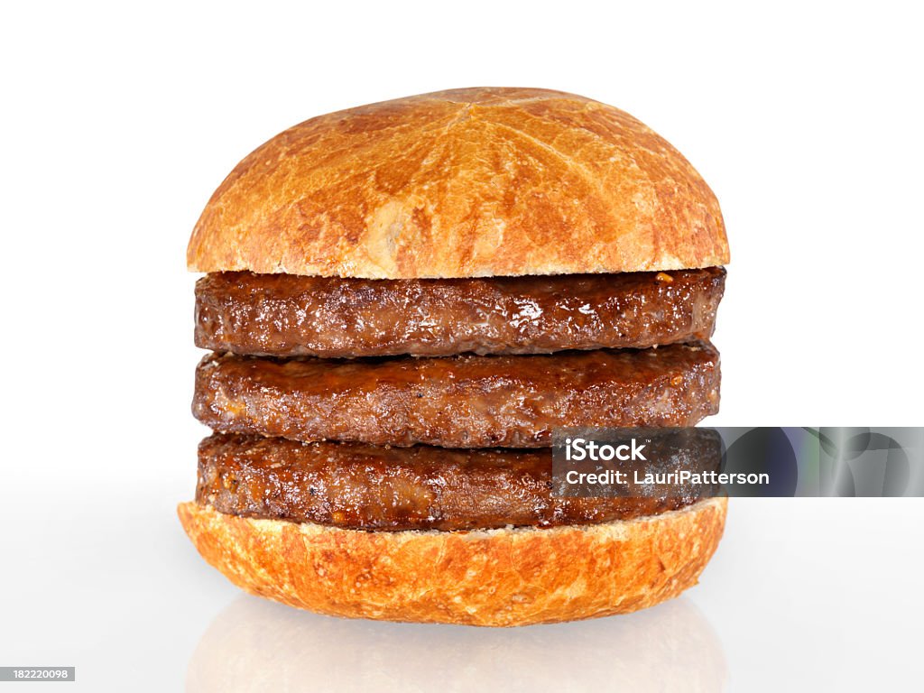 Hambúrguer triplo - Foto de stock de Alimentação Não-saudável royalty-free