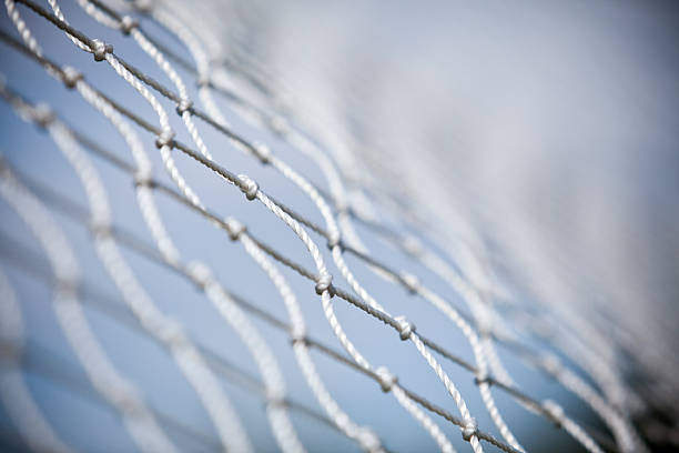 Football net on the pitch
