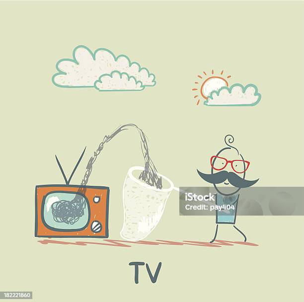 Telewizja - Stockowe grafiki wektorowe i więcej obrazów Elektryczność - Elektryczność, Grafika wektorowa, Historycyzm