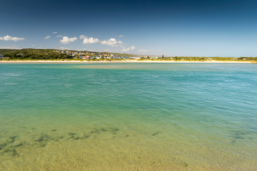 Stillbay river mouth estuary and the indian ocean