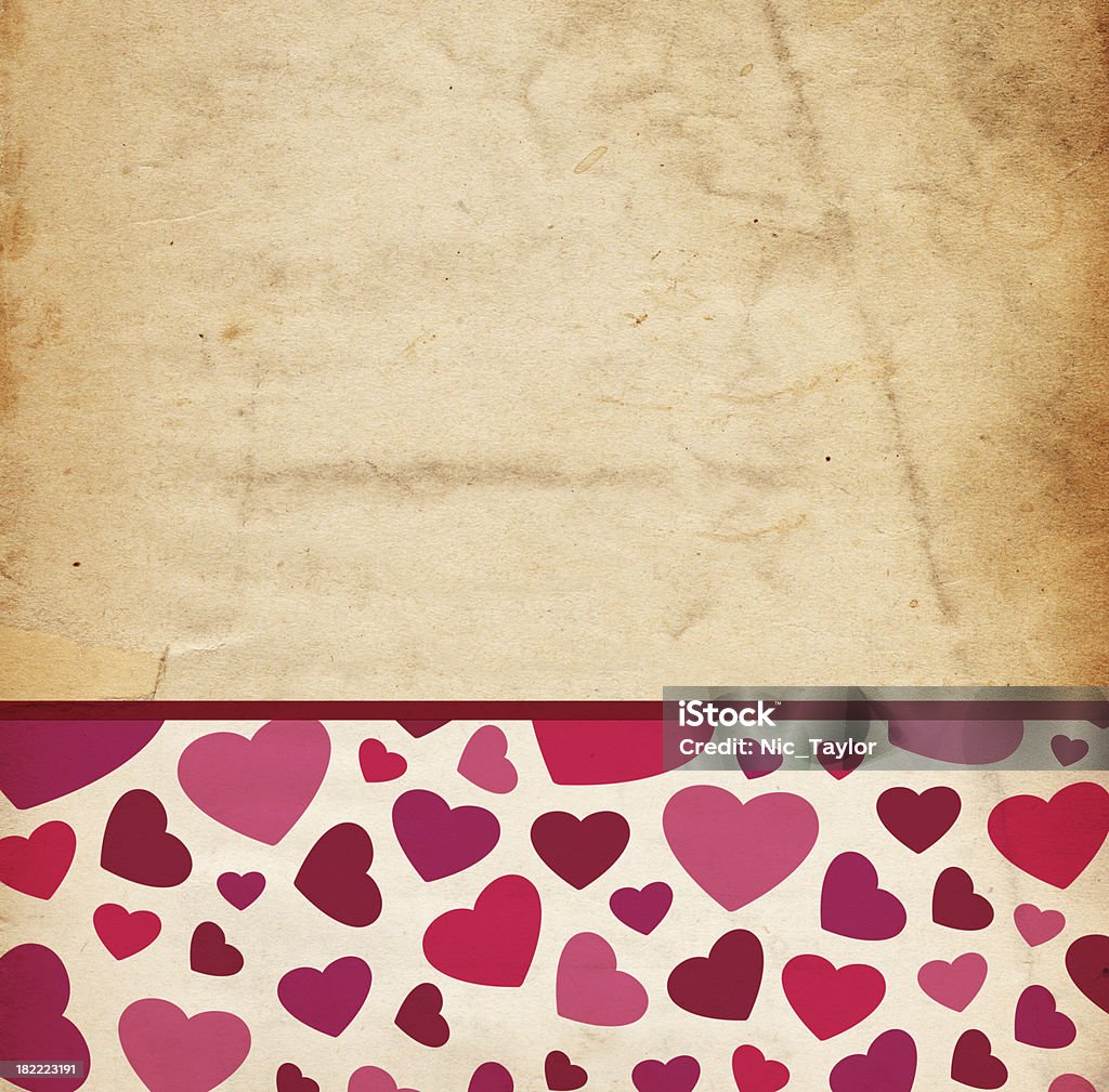 Valentine Background; XXXL Hearts "Image of an old, grungy piece of XXXL paper with a retro-looking valentine's pattern overlayed on top. Great valentine's backround file/design element. See more quality images like this one in my portfolio.While you're here, why not leave a rating for this file and for some of the other work in my portfolio" Art Stock Photo