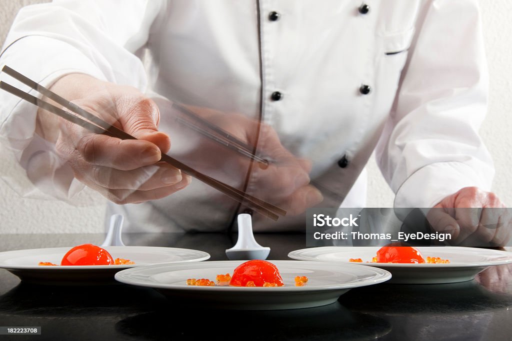 Chef molecolare - Foto stock royalty-free di Gastronomia molecolare