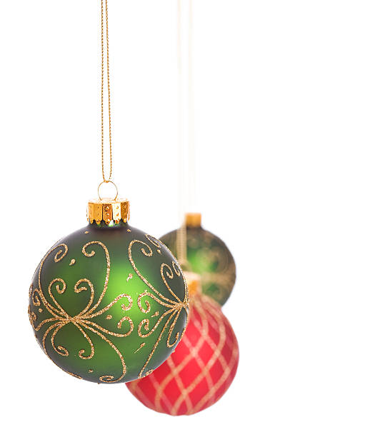 istock Green and Red Christmas Baubles 182223771