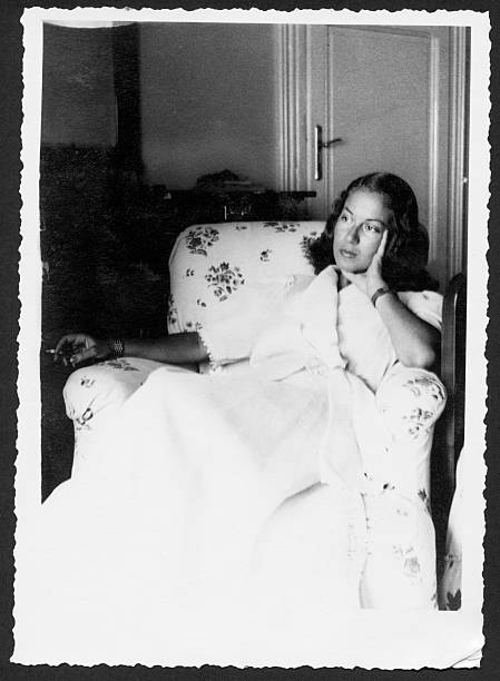 istock Woman in white ,1940 182223773