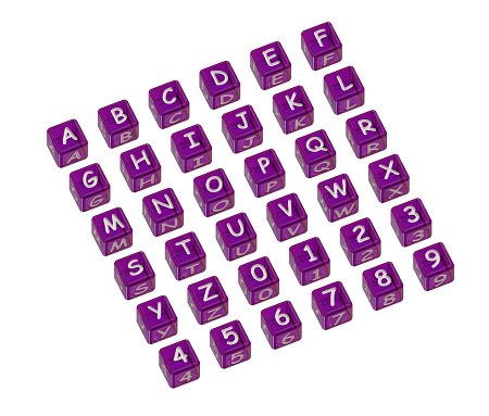 Alphabet and number color cubes