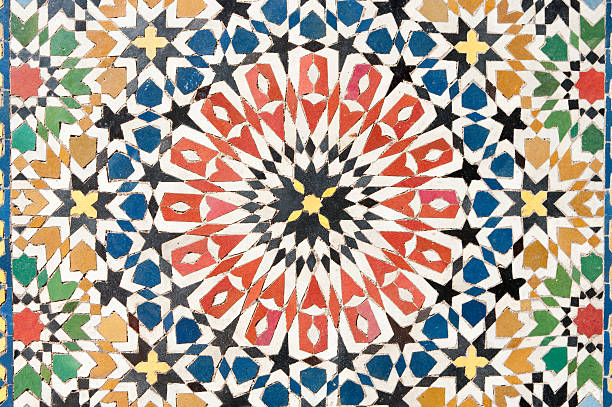 Background Moroccan old mosaic zellige zellij stock photo stock photo