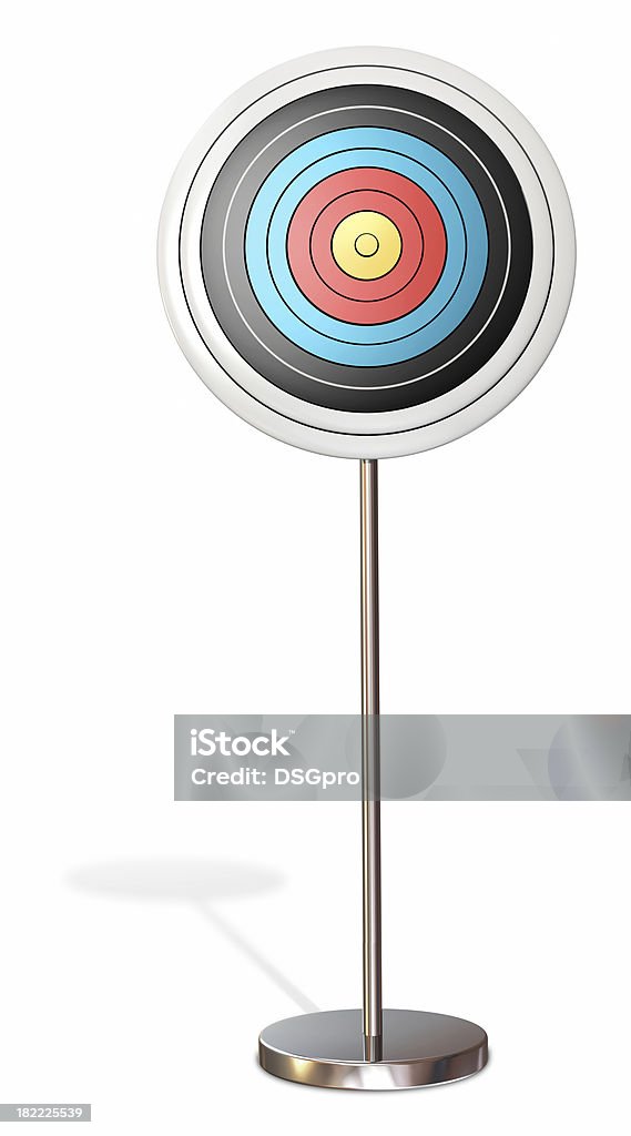 Target sign. Dartboard and stand. Badge Stock Photo