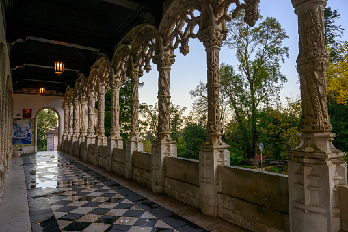 Court of the Myrtles in Nasrid Palace in Alhambra, Granada, Spain