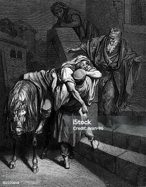 Good Samaritan Stock Illustration - Download Image Now - Adult, Assistance, Bible