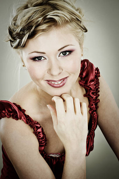 istock Beautiful Young Woman Retro Portrait 182226652